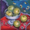 "Bowl of Apples on a Red Cloth"