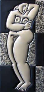 "Nude Resting in Metal Sculpture 1/1"