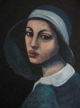 "Lady with Blue Hat"
