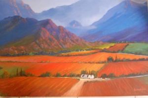 "Autumn Wine landscape in the Cape"