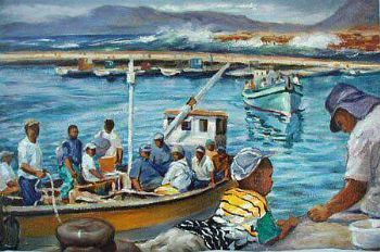 "Young Fisherman at Kalk Bay"