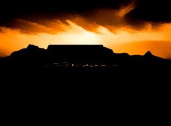 "Table Mountain Silhouette"