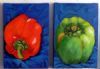 "Set of red and green pepper"