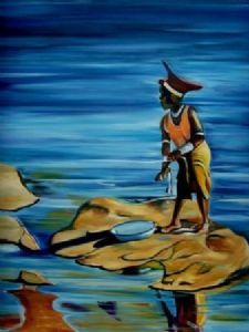 "zulu woman washing clothes"