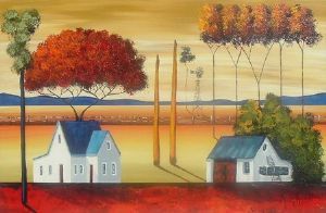 "Landscape with Shed (Framed)"