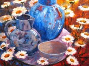"Vases in Garden"