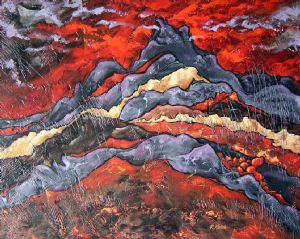 "Red Horizon - Dramatic Landscape"