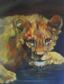 "lion cub portrait"