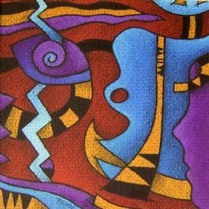 "African Dreams Abstract Pastel"