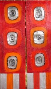 "Red and Silver Stripes 1&2"