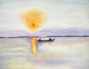 "Sunrise Over the Ganges"