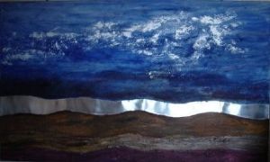 "Blue maroon landscape"