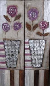 "Cerise Flower pots 1&2"