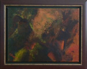 "In the Beginning : Abstract in Red"