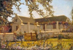 "Farmhouse with Thatched Roof"