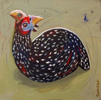 "Helmeted Guinea Fowl 7"