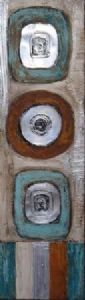 "Green and rust squares for Nicola"