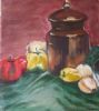 "Earthenware Pot with Peppers"