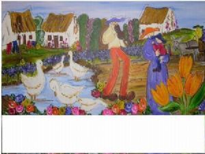 "Tulips in the Garden"