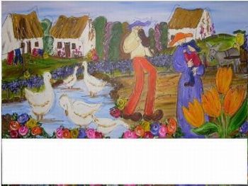 "Tulips in the Garden"