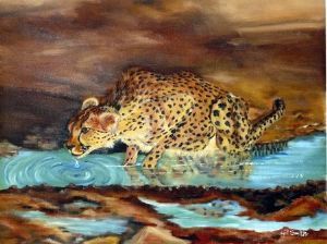 "Cheetah - Drinking"