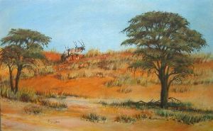 "Gemsbuck in the Kalahari"