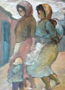 "Two Women with Children"