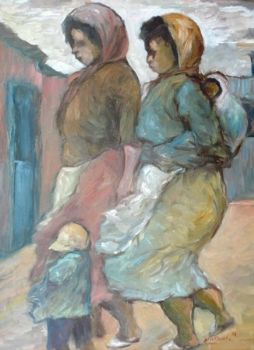 "Two Women with Children"