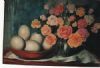 "Roses and Ostrich Egg Still Life"