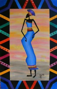"Blue Stick Lady"