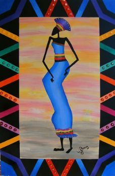 "Blue Stick Lady"