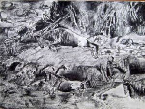 "Wildebeest Crossing"