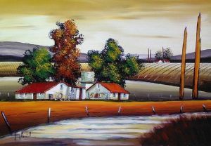 "Family Farm in Harvest Time"