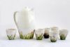 "Poppies (jug and 6 tumblers)"