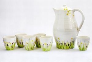 "Meadow (jug and 6 tumblers)"