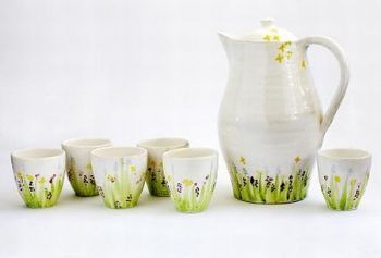 "Meadow (jug and 6 tumblers)"