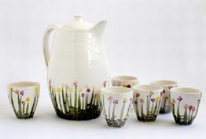 "Poppy Field (jug and 6 tumblers)SOLD"