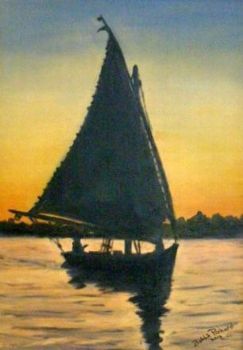 "Egyptian Dhow on the Nile"
