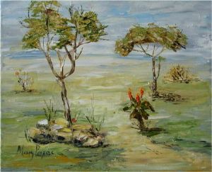 "African Landscape with Aloes"