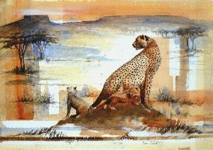 "Cheetah and Cubs"