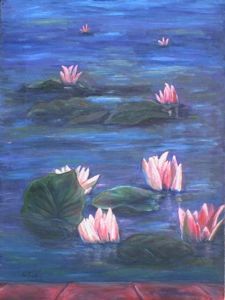 "Lilies on a Pond"