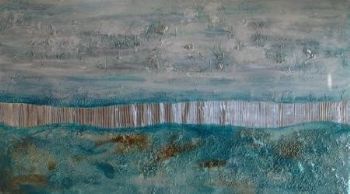 "Silver & Green Shimmering landscape"