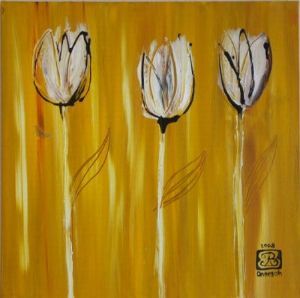 "Three Tulips in Gold"