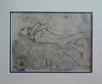 "Female Nude 2 after Gustav Klimt"