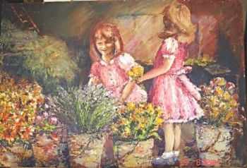 "Sisters in a Flower Shop"