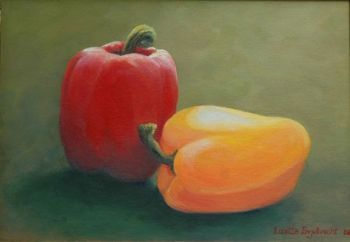 "Yellow and red peppers"