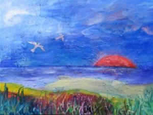 "Sunset and Blue Sky"