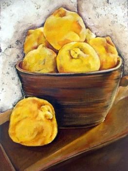 "Lemons in Brown Bowl"