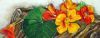 "Nasturtiums on Log"