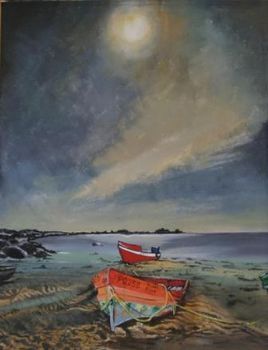 "Moonlit Boats"